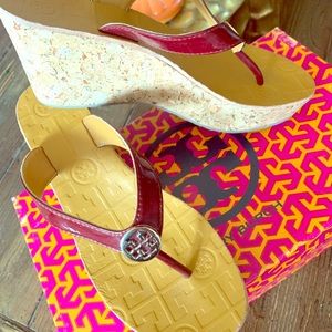 TORY BURCH WEDGE SANDALS $179 NWT